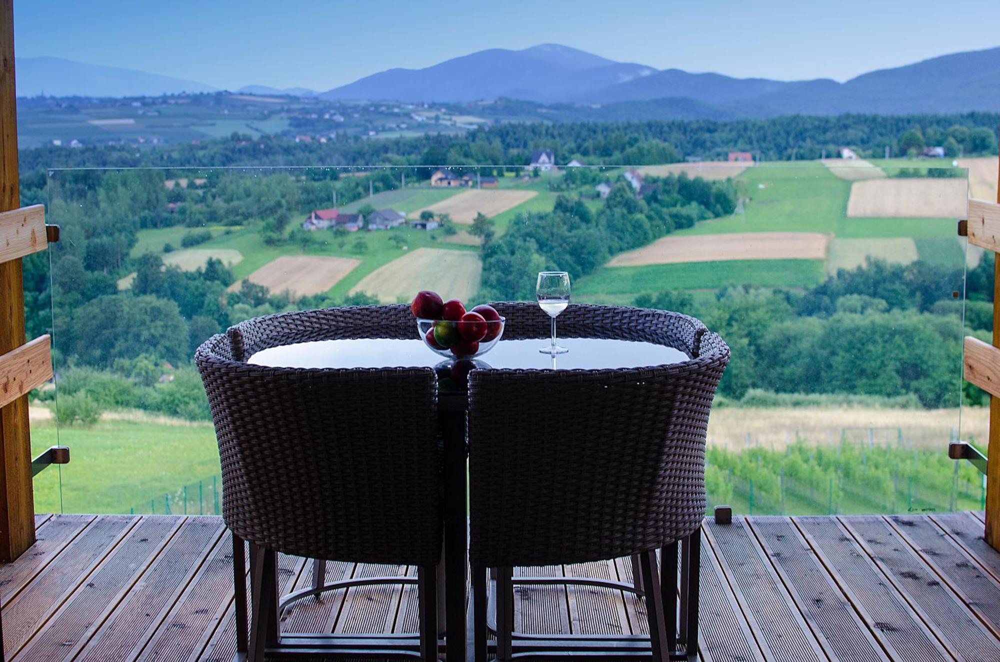 Fantastic View Vineyard Beskid Mountains Gruszow  객실 사진